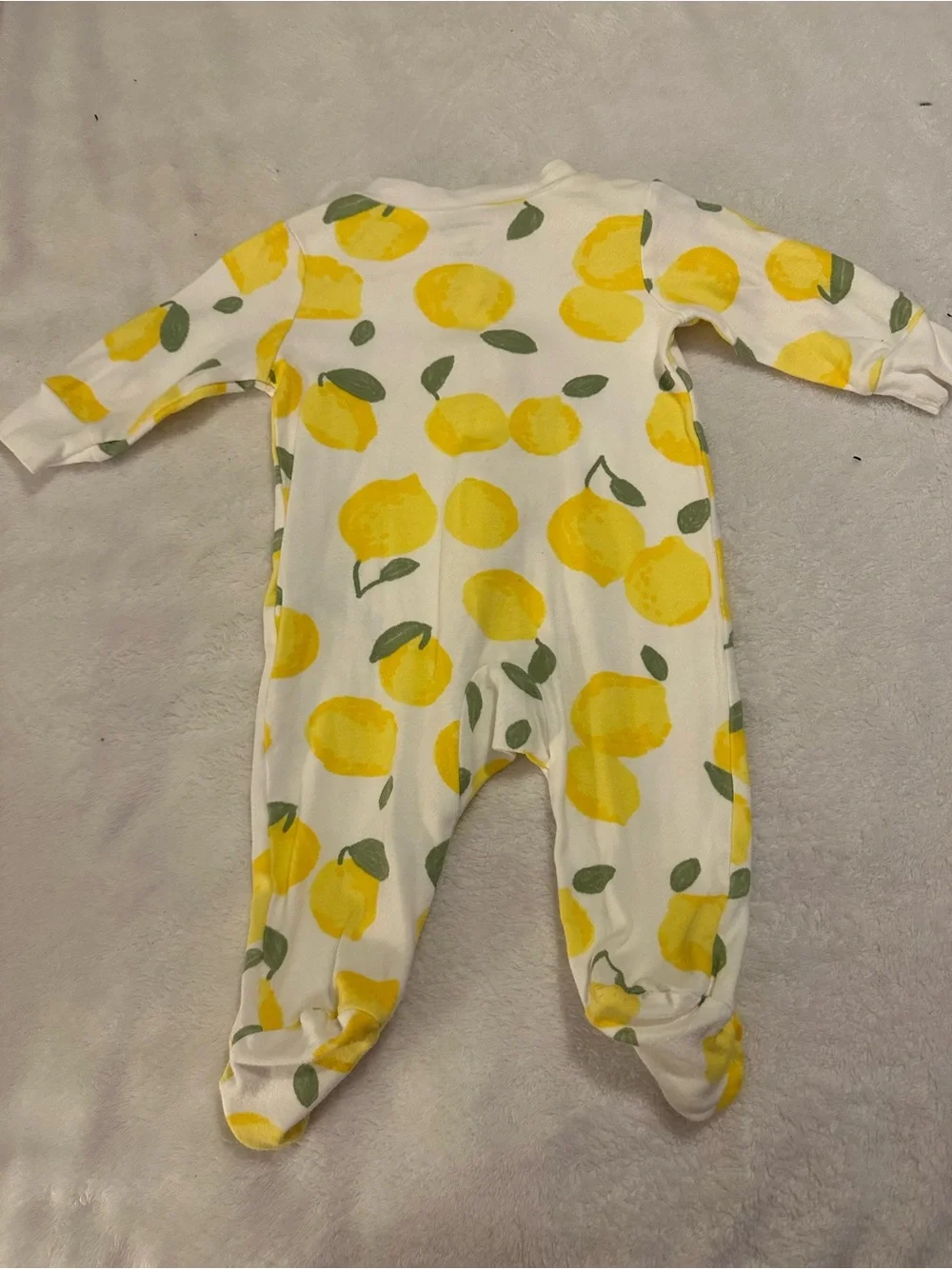 Carter's Yellow Lemon Print Footed One-Piece